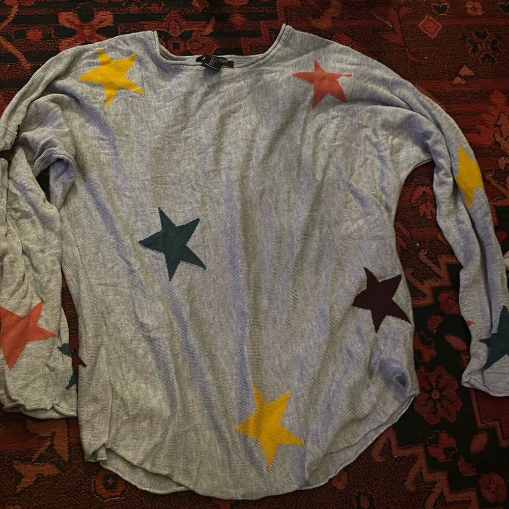 Rachel Zoe multicolor star sweatshirt